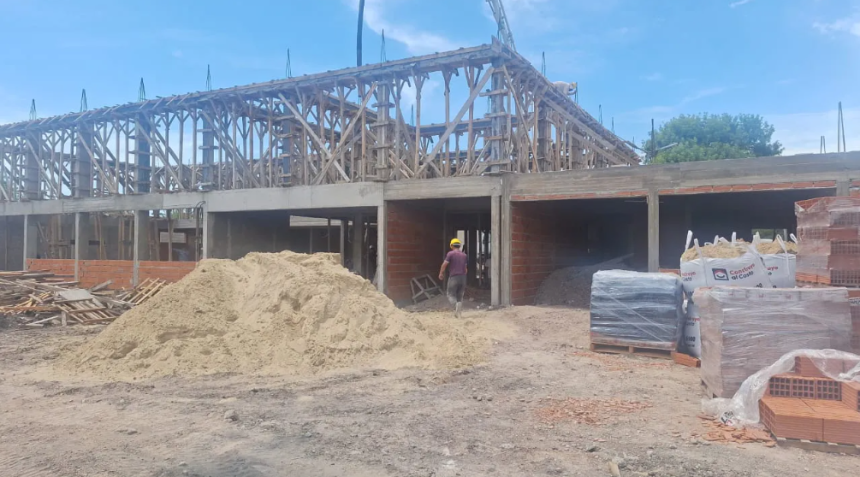 Presidente Perón | Cantero avanza con la contrucción del nuevo edificio de la Escuela Primaria Nº 10
