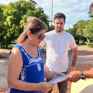 Carlos Tejedor | Gianini supervisó las obras de remodelación en la Plaza Roberto Aldo Bordoy