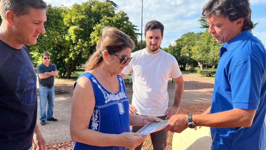 Carlos Tejedor | Gianini supervisó las obras de remodelación en la Plaza Roberto Aldo Bordoy