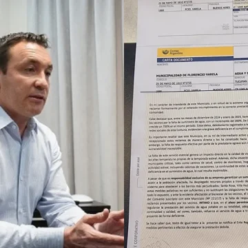 Florencio Varela | Watson exige a AySA la normalización urgente del servicio de agua
