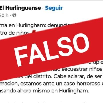 Falso: se difundió una fake news sobre intento de secuestro a un bebé en Hurlingham