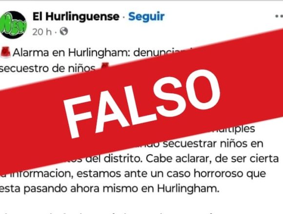 Falso: se difundió una fake news sobre intento de secuestro a un bebé en Hurlingham