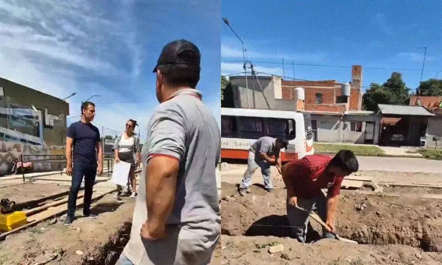 Lanús | Julián Álvarez visitó las obras en marcha del Parque Lineal del Oeste