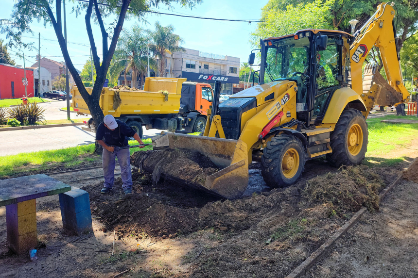 Berazategui | El Municipio realiza trabajos de limpieza y nuevas obras para mejorar el espacio público